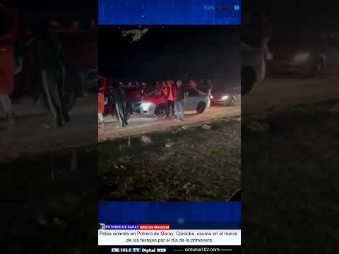 ⚠️ Violencia en Potrero de Garay 🚨 Dos grupos se golpearon en plena calle en Fiesta de la primavera