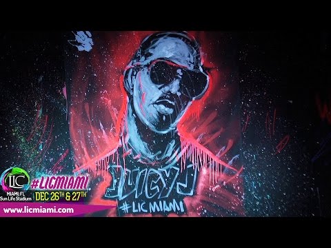 2014 LIC MIAMI FESTIVAL - JUICY J Announcement (PAINTING by David Garibaldi)