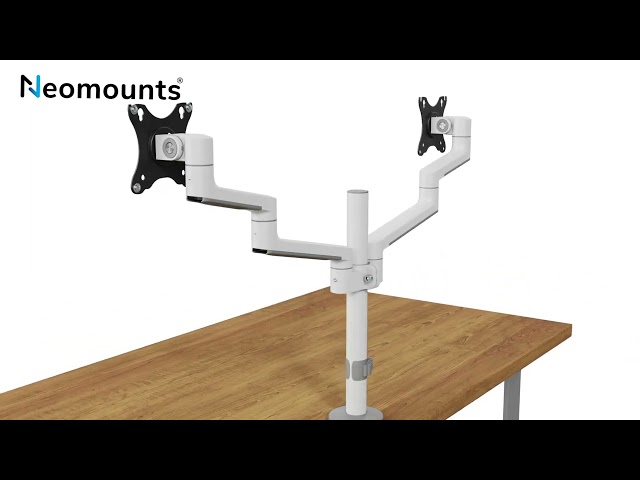 Video teaser for Neomounts DS60-425WH2 monitor arm desk mount - full motion
