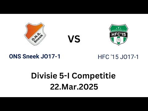 ONS Sneek JO17-1 vs HFC’15 JO17-1 (Divisie 5-I Competitie 22.Mar.2025)-Full