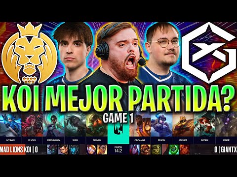 IBAI CASTEA A MAD KOI PARTIDA PERFECTA?😱 - MDK vs GX GAME 1 LEC INVIERNO PLAYOFFS 2024 ESPAÑOL LVP