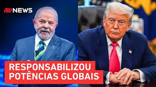 Lula critica Trump e diz que gastos militares dos EUA alimentam a fome no mundo