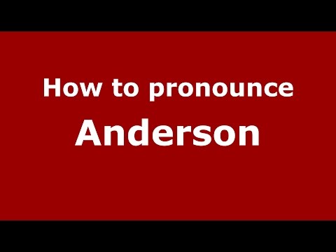 How to pronounce Anderson (Spanish/Argentina) - PronounceNames.com