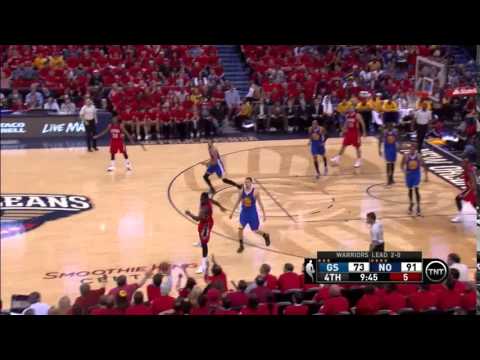 NBA, playoff 2015, Warriors vs. Pelicans, Round 1, Game 3, Move 46, Ryan Anderson, goof