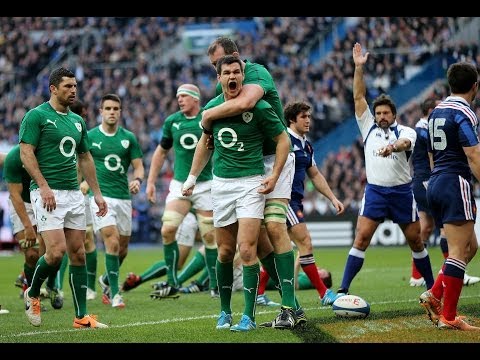 Super Jonathan Sexton Try - France v Ireland 15th March 2014