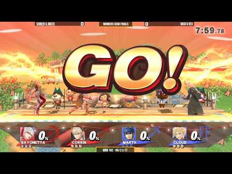 WBB #102 | Joker & Shinzo vs Vash & Vex Kasrani - Winners Semi Finals - Smash 4 Doubles