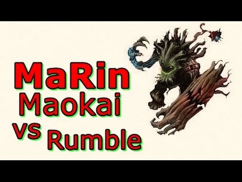 LOL Pro - SKT T1 MaRin Maokai vs Rumble - Korea SoloQ - Highlights
