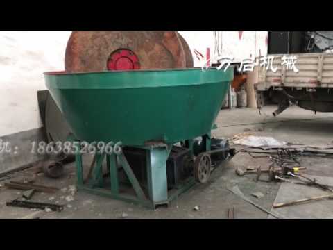 1200 gold grinding machine, gold grinding mill, wet pan mill with diesel generator driven