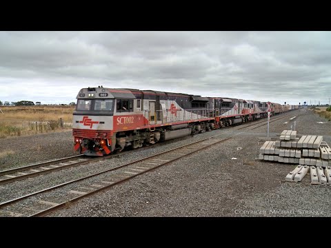 7AM9 Quad Diesel Locomotive SCT Mixed Freight Train (29/1/2022) - PoathTV Australian Railways