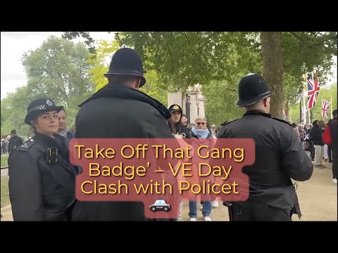 Man Demands Police REMOVE Thin Blue Line Patch on VE Day, Calling It a 'GANG BADGE'. 🚨