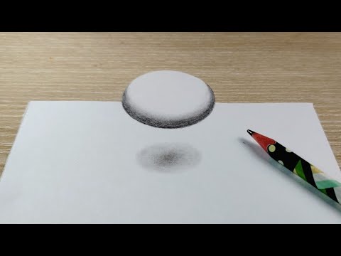 How to Draw 3D Circle step by step || 3D Circle on Paper for Beginners || mdkharts 