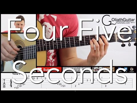 Four Five Seconds - Rihanna | Percussive Guitar Lesson & Tabs