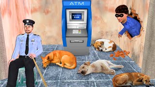 एटीएम चोर कुत्ता रक्षा ATM Money Thief Dog Security Comedy Video Hindi Kahani New Funny Comedy Story