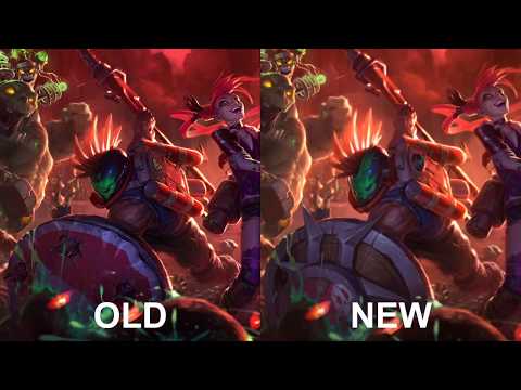 Pantheon Rework All Abilities NEW and OLD Comparison + All Splash Arts Comparison