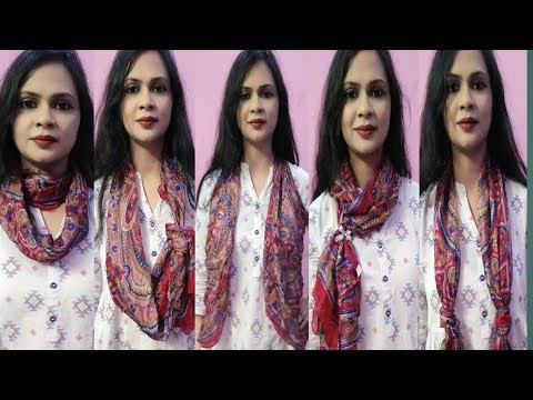 Stole कैसे बांधे | stole/scarf style for girls | how to style different types of stole/scarf