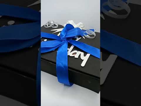 Blue paper gift hamper box