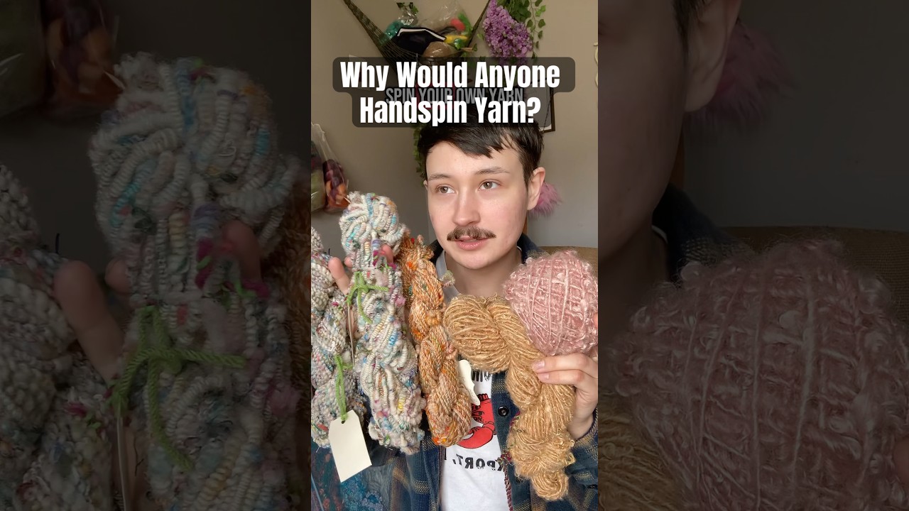 Handspun Yarn just hits different #crochet #knitting #weaving