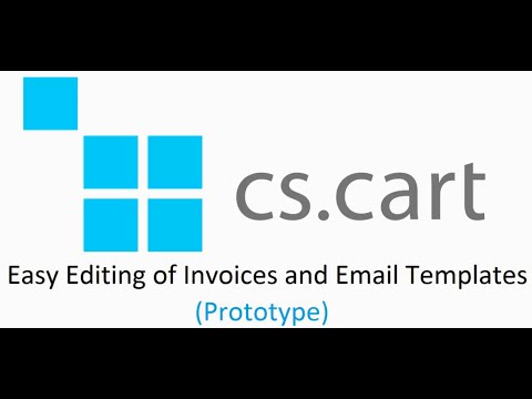 CS-Cart. Easy Editing of Invoices and Email Templates