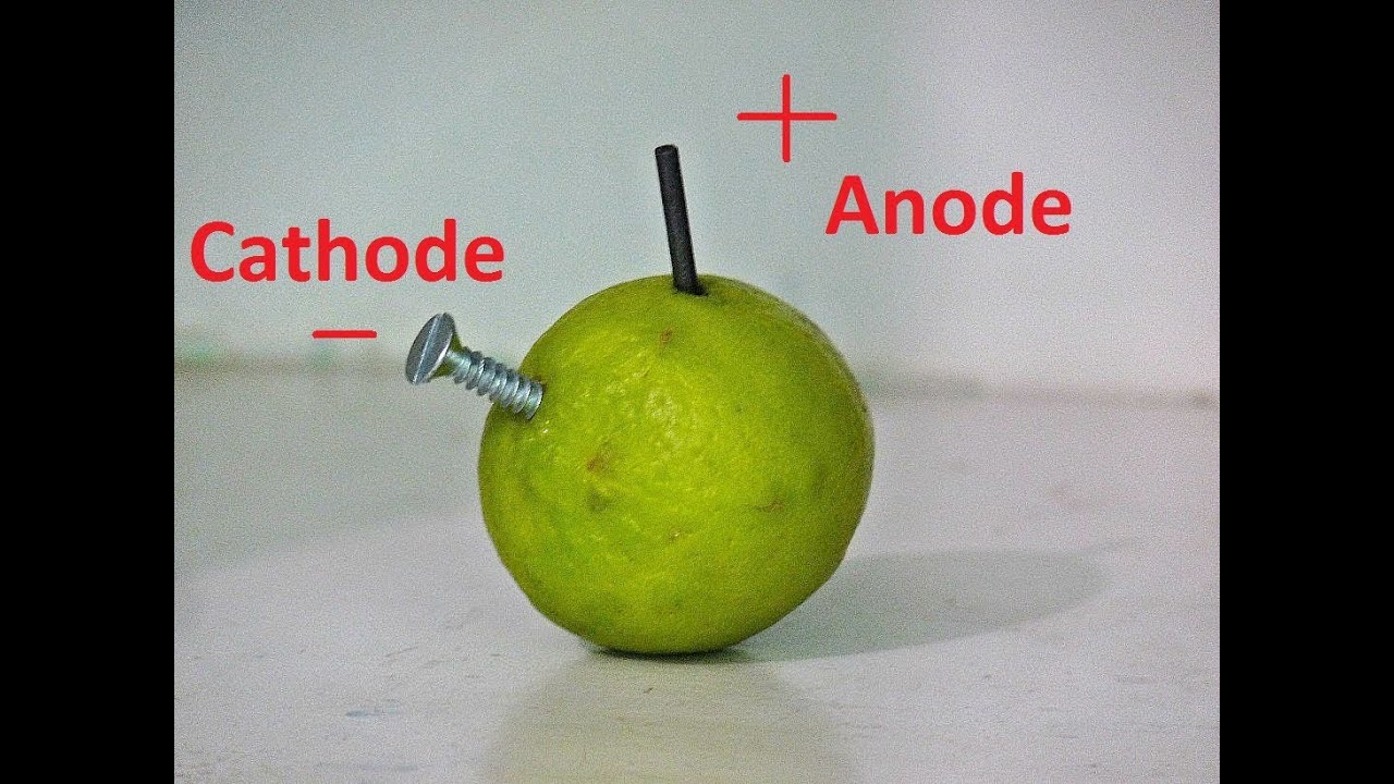 How to make a battery using  Pencil Lead, Screw and Lemon