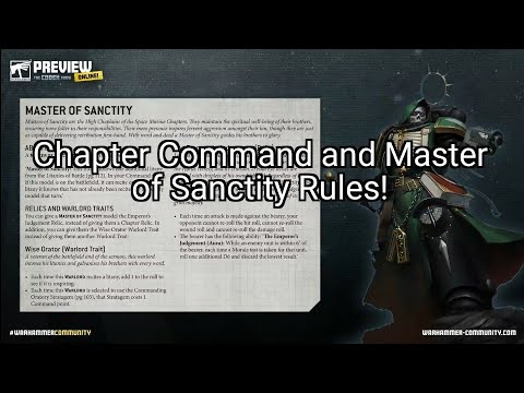 Chapter Command and Master of Sanctity rules - Codex Space Marines 9th edition Tactics and review