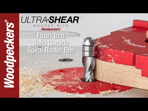 Ultra-Shear Solid Carbide Spiral Flush Trim Bits | Woodpeckers Woodworking Tools