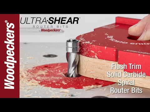 Ultra-Shear Solid Carbide Spiral Flush Trim Bits | Woodpeckers Woodworking Tools