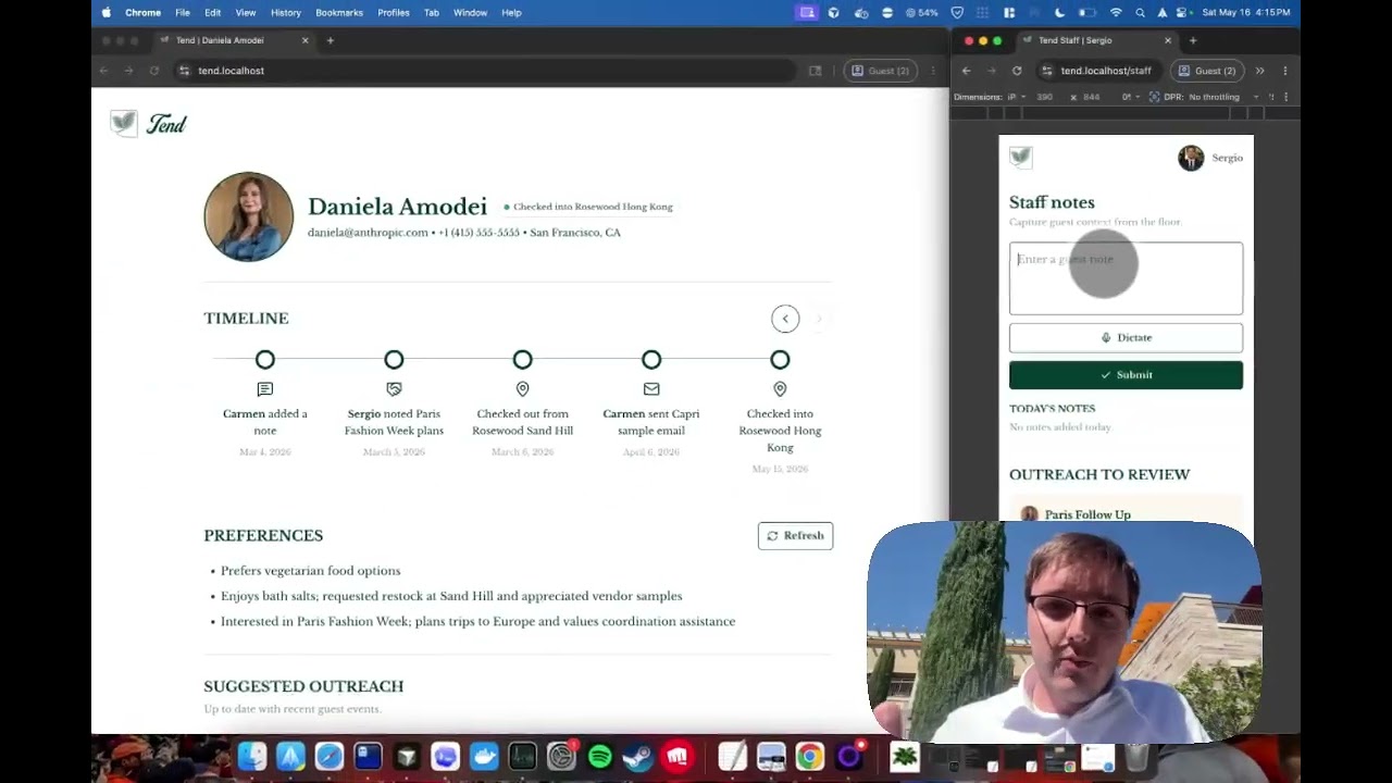 Tend project preview