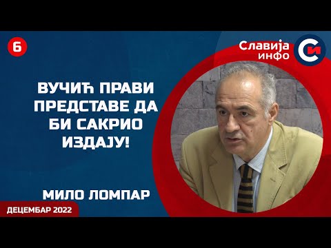 INTERVJU: Milo Lompar - Vučiću je jedini cilj opstanak na vlasti! Zato pravi predstave! (13.12.2022)