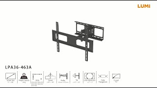 Slim Articulating Full-Motion TV Wall Mount | LPA36-463A | LUMI