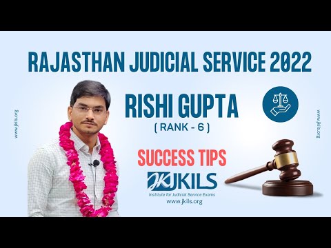 JKILS Law Institute - RJS Rishi Gupta ( Rank 6 ) Sharing Success Tips