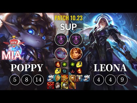 APK Mia Poppy vs Leona Sup - KR Patch 10.23
