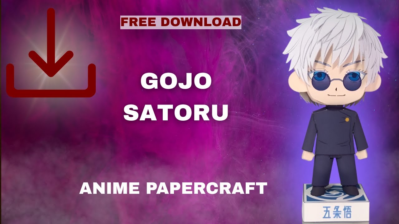 (Free PDF Available) | How To Make Gojo Satoru Paper Model in 5 MINUTES 50 SECONDS  | Jujutsu Kaisen