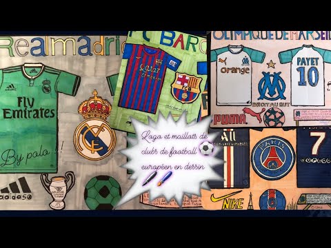4 Logos et maillots de Club de football ⚽️ Européen ! En Dessin ✍️ !