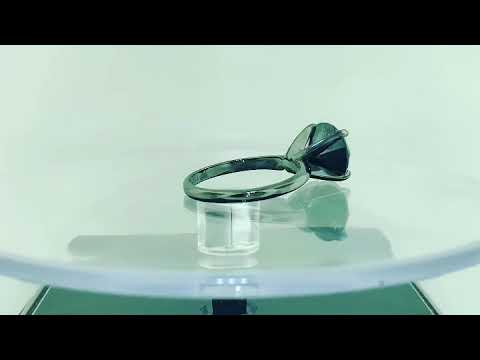 4 Carat Black Diamond Engagement Ring Black Gold Handmade