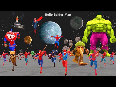 Siêu nhân nhện🔴Game Playing Spider Man attack Brainrot Rescues Batman vs Superman