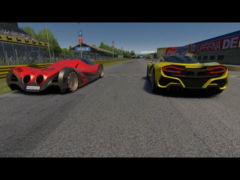 Hennessey Venom F5 2021 vs Devel Sixteen 2019 at Monza Full Course #2