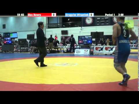 59 KG QF - Max Nowry (Army) vs. Mirambek Ainagulov (Kazakhstan)