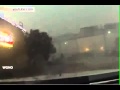 В США ветром снесло поезд с моста во время урагана Видео 