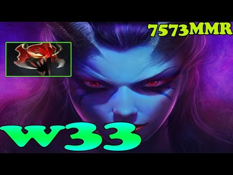 Dota 2 - w33 7573 MMR Plays Queen of Pain Vol 2# - Ranked Match Gameplay!