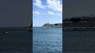 St Mawes Ferry and Aida cruise ship #cornwall