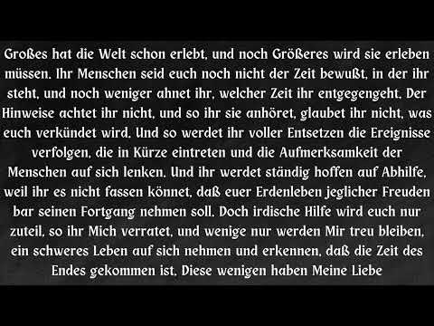 WENN GOTT,  DER HERR FÜR DIE MENSCHEN EINE BOTSCHAFT HAT – WELCHER PROPHET KANN DA SCHWEIGEN? ....