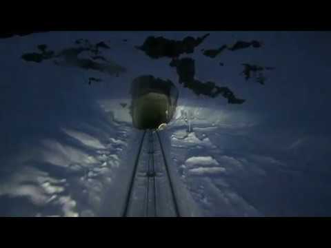 Standseilbahn 6430.02 neue Stoosbahn Talfahrt Nacht - Funicular Stoos