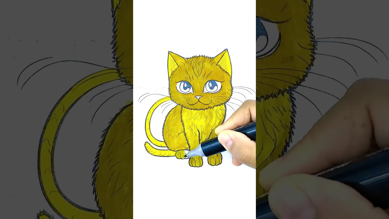Purrfect Cute Cat Coloring Page Let Your Kids Unleash Their Creativity #coloringpages #art #coloring