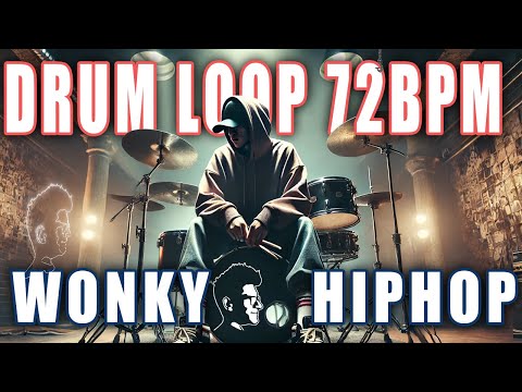 Wonky Hip Hop Drum Loop 72 BPM // The Hybrid Drummer