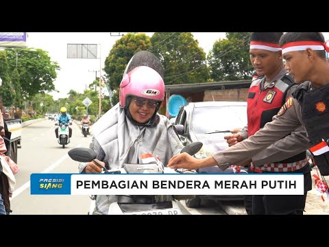 KAPOLRES BONTANG BAGIKAN BENDERA MERAH PUTIH