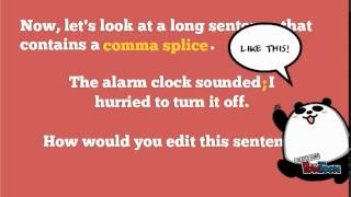 How to correct comma splices