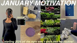 JANUARY MOTIVATION👼🏼🥑 productive habits + 5am mornings + workouts *2024 new year health routine*