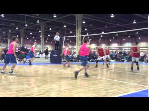 Cullen Becker #4 volleyball attack