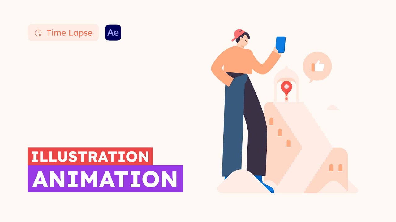 Illustration animation process with After Effect - Time lapse