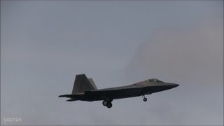 preview picture of video 'F-22 Raptor USAF,1st FW(FF).Arrival Misawa Air Festival Misawa Air Base(Tōhoku region,Japan)'